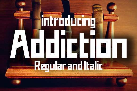 Addiction: A Bold Display Font for Digital Designers
