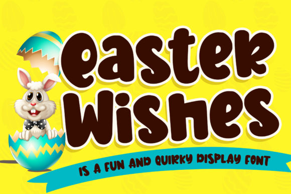 Easter Wishes Display Font for Cheerful Brand Packaging