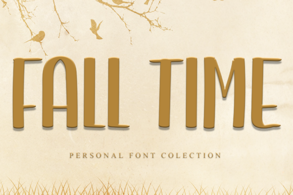 Fall Time: A Bold Thick Display Font for Handmade Product Styling