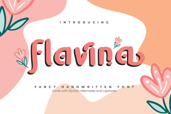 Flavina: A Fun Retro Display Font for Branding Projects