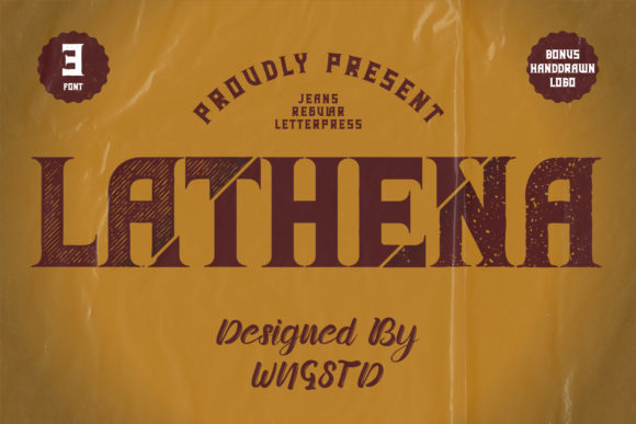 Lathena: A Vintage Display Font for Bold Web Design