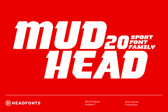 Mudhead Family: A Bold Display Font for Crafters