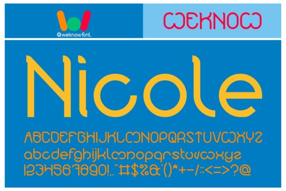 Nicole: A Modern Display Font for Digital Projects