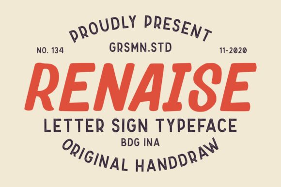 Renaise: A Vintage Display Font with Editorial Charm