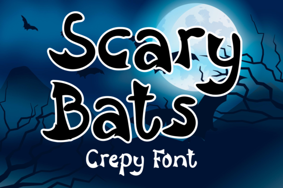 Scary Bats: A Spooky Display Font for Halloween Crafting