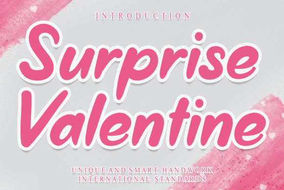 Surprise Valentine Display Font for Handmade Product Labels