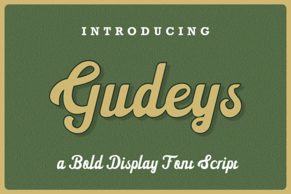 The Gudeys Font: A Vintage Display Typeface for Bold Crafts