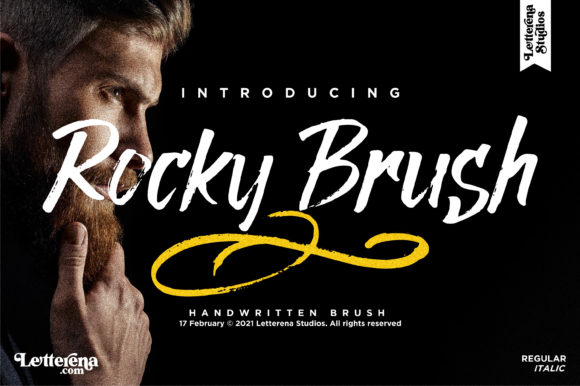 The Rocky Brush Typeface: A Casual Display Font for Editorial Projects